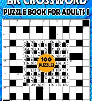 BK Crossword puzzle book for adults 1: Large print crossword book for adults & seniors - 100 Puzzle from (BK Bouchama) on Sale