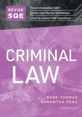 Revise SQE Criminal Law: SQE1 Revision Guide 2nd ed Hot on Sale